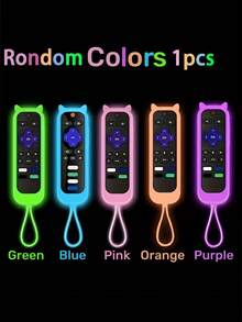 Ốp điều khiển từ xa TV cho điều khiển Roku TV/Điều khiển đơn giản Roku/Điều khiển giọng nói Roku dùng cho văn phòng, nắp pin điều khiển giọng nói, vỏ silicon đa năng phát sáng trong bóng tối, không bao giờ làm mất nắp pin, tương thích rộng rãi, nhiều màu sắc, vỏ có thể phát sáng trong bóng tối. Bảo vệ toàn diện, liền mạch, cách nhiệt chống mài mòn, thích hợp cho ngày lễ tình bạn, cún cưng, lễ hội hóa trang, trang trí tiệc tùng. - Nhiều màu - Xem 17