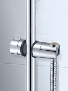 淋浴喷头支架，可调节淋浴喷头支架更换件，淋浴喷头支架 - 銀色 - 查看 2