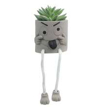 3 件套创意人造多肉植物，搭配灰色花盆，迷你盆栽多肉植物，适合家庭办公桌装饰和礼物选择