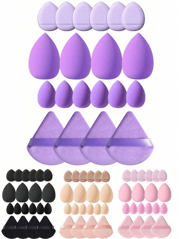 20 piezas Esponjas de maquillaje multifuncionales, Set de herramientas de maquillaje rosa, borlas de maquillaje, esponjas para corrector de uso seco y húmedo, herramientas de maquillaje reutilizables, artículos esenciales de maquillaje de verano, difuminador de maquillaje suave, adecuado para líquidos, cremas y mezcla de base, apto para todo tipo de piel, herramientas de maquillaje profesionales, Solsticio de verano