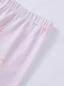 Annil Children's Clothing, Girls', Girls', Middle-Aged And Young Children's, Teenagers' Base Autumn Coat And Pants Set, Cartoon Printed Home Warm Clothes Autumn