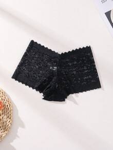 5条装女士性感蕾丝拼接低腰三角裤，中腰无缝舒适内裤，收腹提臀，弹力内裤，适合日常穿着和瑜伽 - 彩色 - 查看 5