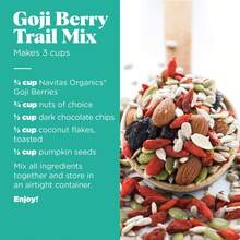Navitas Organics Goji Berries – For Smoothies, Trail Mix, Baked Goods, Oatmeal & More – Vitamin A, Antioxidants, Fiber – Wolfberry - USDA Organic, Non GMO, Gluten Free, Vegan (8oz.Bag, 8 Servings) - 1 磅(1 包) - 查看 6