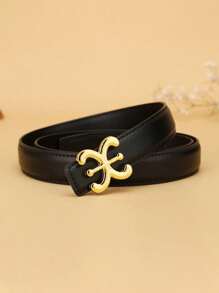 1/2 Peças Cinto de Couro com Fivela Suave para Mulheres, Cinto Decorativo Versátil e de Alta Qualidade na Cor Preta, Adequado para Calças, Denim, Vestidos no Outono, Halloween