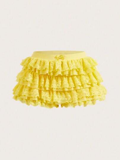 Beach Spirit Ruffled Hot Pants Skirt | Wave Layered Design | Anti-Glare Safety Pants | Essential For Beach Holidays