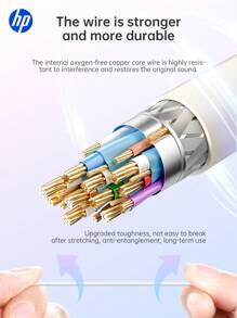 HP 有线耳塞，[超清晰通话无噪音] 耳机耳塞有线 3.5 毫米，入耳式耳机带麦克风，兼容 /iPad/Android/笔记本电脑/PC