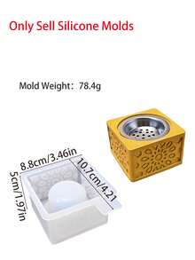 硅胶香薰扩散器模具，DIY手工蜡烛杯扩散器石膏树脂收纳盒工艺铸造模具，树脂香薰扩散器，家居装饰，房间装饰，派对和节日装饰 - 彩色 - 查看 14