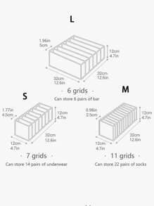 1/3pcs Clothing Storage Organizer, Cabinet Drawer Divider, Bedroom Drawer Storage Box, Wardrobe Organizer, Foldable Drawer Organizer, Underwear Drawer Divider For Bras, Panties, Socks And Clothes