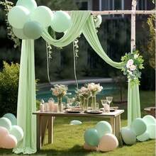 Party Decoration Mesh Tulle Drapes Backdrop Fabric Wedding Curtain Anti-Wrinkle Draping Curtain Cloth For Festive Scene Decoration - White - View 18