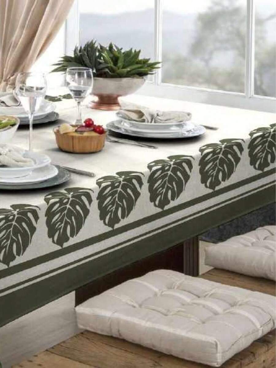 Rustic Oxford Luxury Linen Tablecloth 4/6/8 Seats Various Prints - Adam's Rib - View 1