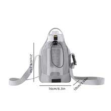 Tragbare Mesh Wasser Flasche Tasche mit Sichtöffnung und verstellbarem Schultergurt, Wasser Flasche Sleeve mit Schlüsselfach, für unterwegs