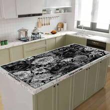 Tapis de cuisinière, dessous de plat tournesol et chat noir, résistant à la chaleur, antidérapant, résistant aux rayures, facile à nettoyer, convient pour la cuisinière, le plan de travail, le placard, le lave-vaisselle, la machine à laver, le sèche-linge, la plaque à induction et la table à repasser, protecteur de surface de cuisson en verre céramique, résistant à la chaleur, résistant aux rayures, couvre-plaque de cuisson antidérapant, tapis pour cafetière, tapis de machine à café - Multicolore - Voir 5