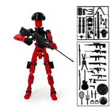 13 piezas de figuras de juguete articuladas impresas en 3D, conjunto de uniformes versátiles, modelo de ensamblaje de muñeca de alivio del estrés - Multicolor - Ver 9