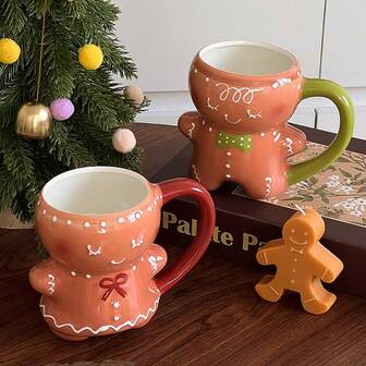 Large Capacity Ceramic Mug, Cute Cartoon Niche Coffee Cup, Latte Cup, High-Quality Home Water Cup For Women