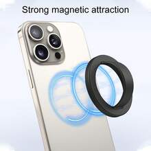 1pc Silicone Creative Magnetic Phone Holder, Magnetic Ring Grip Stand, Anti-Drop Anti-Slip Strong Magnetic Detachable Reusable 360° Rotation Phone Grip Stand, Hands-Free For Desk Viewing Compatible With IPhone, Android Phone, Gift For Birthday, Family, Friends Phone Ring Holder - Multicolor - View 6