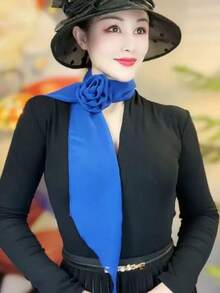 1pc Rose Flower Solid Color Chiffon Scarf, New Elegant Lightweight Sheer Scarf For Women, Versatile & Skin-Friendly - Multicolor - View 8