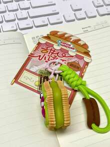 蜡笔小新甜心饼干系列钥匙扣——可爱的收藏级钥匙扣，以小新和他的朋友们为主题，搭配美味的饼干图案！非常适合装饰背包、手提包、钥匙和日常配饰。动漫迷和卡哇伊收藏家的必备单品！ - 綠色 - 查看 6