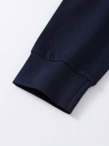 Annil Children's Clothing For Boys, Boys, Middle-Aged And Young Children, Autumn Shirt And Pants Set, Autumn Bear Printed Home Warm Clothes - Blue and White - View 9