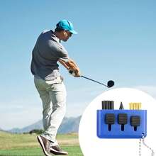 Cepillo de limpieza de golf retráctil 3 en 1, limpiador de ranuras de palos de golf de uso múltiple, accesorios de golf prácticos como regalo - Multicolor - Ver 5