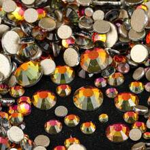 Mix Size SS4-SS20 1440pcs Multiple Colors Non HotFix Glass Rhinestones Gold FlatBack Nail Art Loose 3D Decorations Decals DIY Quanlity Glitter Stones Accessories - Multicolor - View 34