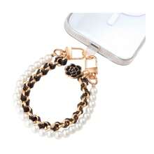 1 Set Fashion Pearl Extension Chain, Sakura & Camellia Flower Phone Lanyard, Water Cup Lanyard, Handbag Strap Chain