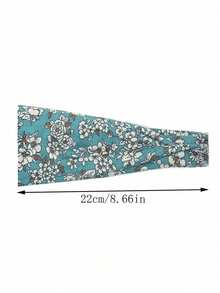 女式吸汗发带 5 件装 女士瑜伽印花头带，波西米亚风弹力头巾发带 头巾发饰 秋季配饰 - 彩色 - 查看 7