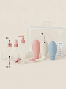 11 件/套旅行化妆品乳液可再填充瓶套装化妆品空液体容器，洗漱用品旅行瓶套装，可再填充，防漏，可挤压，60 毫升容量，洗发水、护发素、润肤露、沐浴露分装瓶必备，客厅家居卧室浴室家居装饰，旅行用品，婚礼、派对、生日，送给妈妈爸爸朋友的礼物，新年，配饰，有趣的礼物，旅行必需品