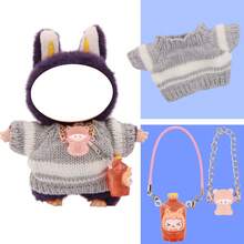 Pullover, Halskette, Umhängetasche Set, Neues Produkt, für Labubu (Plüschpuppe nicht enthalten)