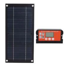 Kit de Panel Solar Monocristalino de 600W con Controlador de Carga de 100 A, Portátil Ligero para Aplicaciones de la Red de Botes de Vehículos Recreativos - Negro - Ver 6