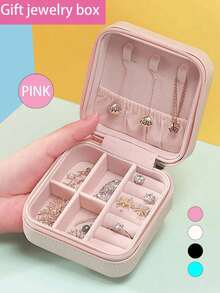 1 件多功能珠宝收纳盒、便携式旅行珠宝盒、防水珠宝盒、可拆卸珠宝收纳盒、女士礼品盒、珠宝架、家居珠宝展示架、适合女孩和女士、万圣节礼品盒、圣诞节礼品盒、收纳盒、旅行收纳、返校季