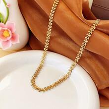 1pc Dubai Elegant Fashion Versatile Gold-Plated Leaf Bracelet, Suitable For Women's Daily Wear