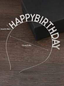 1pc Rhinestone Letter Headband, Party/Birthday Decoration