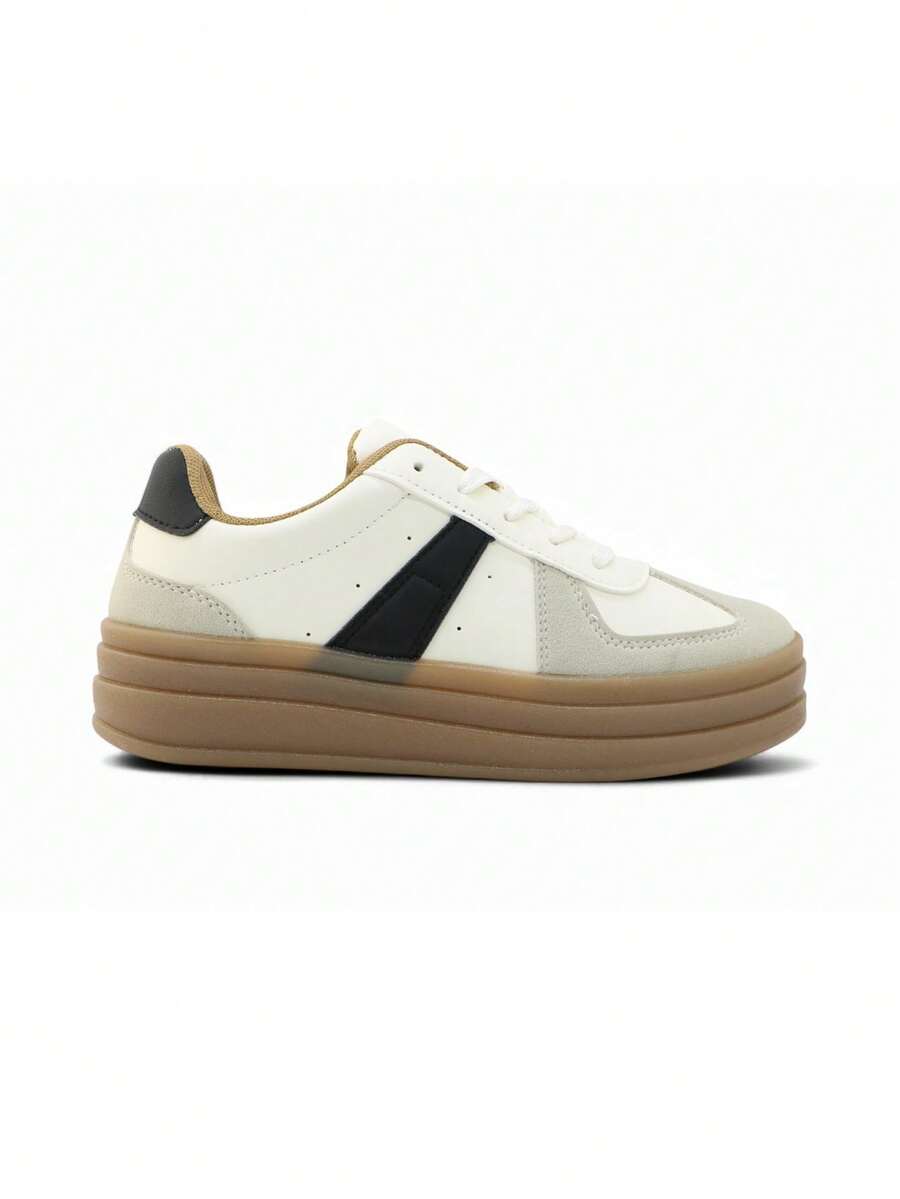 Retro plattformssneakers - Beige - Visa 1