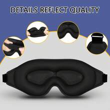 3D睡眠眼罩，轻盈透气，贴合眼部轮廓的记忆棉，可调节，缓解眼部疲劳，旅行必备 - 彩色 - 查看 4