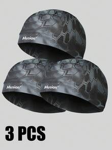 Musion 1/3PCS Head Cover Helmet Inner Cap Absorb Sweat Super Cool Under Skull Cap For Sports Helmet - Multicolor - View 15