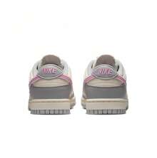 Nike Dunk Low 藍白色男女經典復古低筒板鞋 - 白色/灰色 - 查看 9