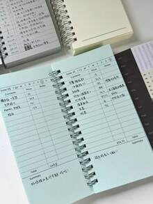 140 Pages A6 Slim Spiral Notebook, Multifunctional Planner, Diary, Weekly/Quarterly Planner, Agenda, Functional Notebook