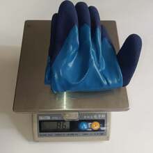 乳胶涂层工作手套，双面防水、防油、防滑、透气安全手套，适用于园艺和建筑行业。