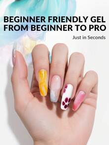 Clear Blooming Gel, Soak Off UV LED Gel Polish For Spreading Effect, Magic Marble Watercolor Flower Blooming Nail Polish Semi Permanent Nail Art - 無色 - 查看 5