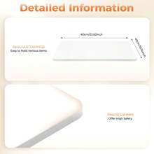 Wall Mounted Folding Desk,Wall Folding Table For Small Spaces,Floating Fold Down Table For Home Office Computer Workstation,Study Work Bench, Laundry Room, Kitchen, White 60*40cm/23.62*15.74in - White - View 3