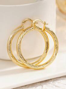 1 Pair Luxury Hoop Earrings For Women For Party Engagement Anniversary Jewelry Valentine's Day Gift