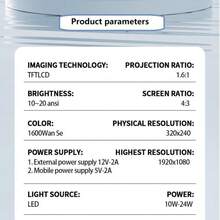 YG300 USB Mini Projector Portable Home Projector-Using A Travel Charger With A Power Of 30W Or More Can Yield A Better Picture Quality - Multicolor - View 12