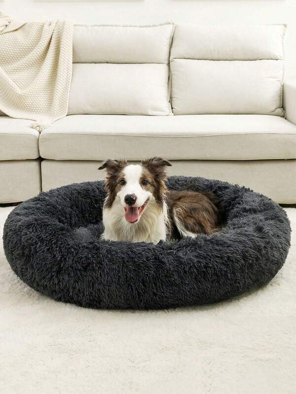 Cama longa de pelúcia para cachorro, 1 peça, casa quente para animais de estimação, ninho respirável para gatos, adequada para cães e gatos pequenos, médios e grandes, para todas as estações