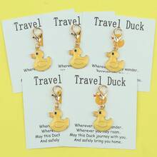 1件/3件/5件/10件可爱小黄鸭钥匙扣，可爱钥匙扣，钥匙扣吊饰，男女通用钥匙扣配件礼物，生日、婚礼、派对、毕业典礼、圣诞节和感恩节的完美之选！万圣节配饰教师节包袋挂绳，带身份证夹，汽车配饰，包袋吊饰 - 黃色 - 查看 1