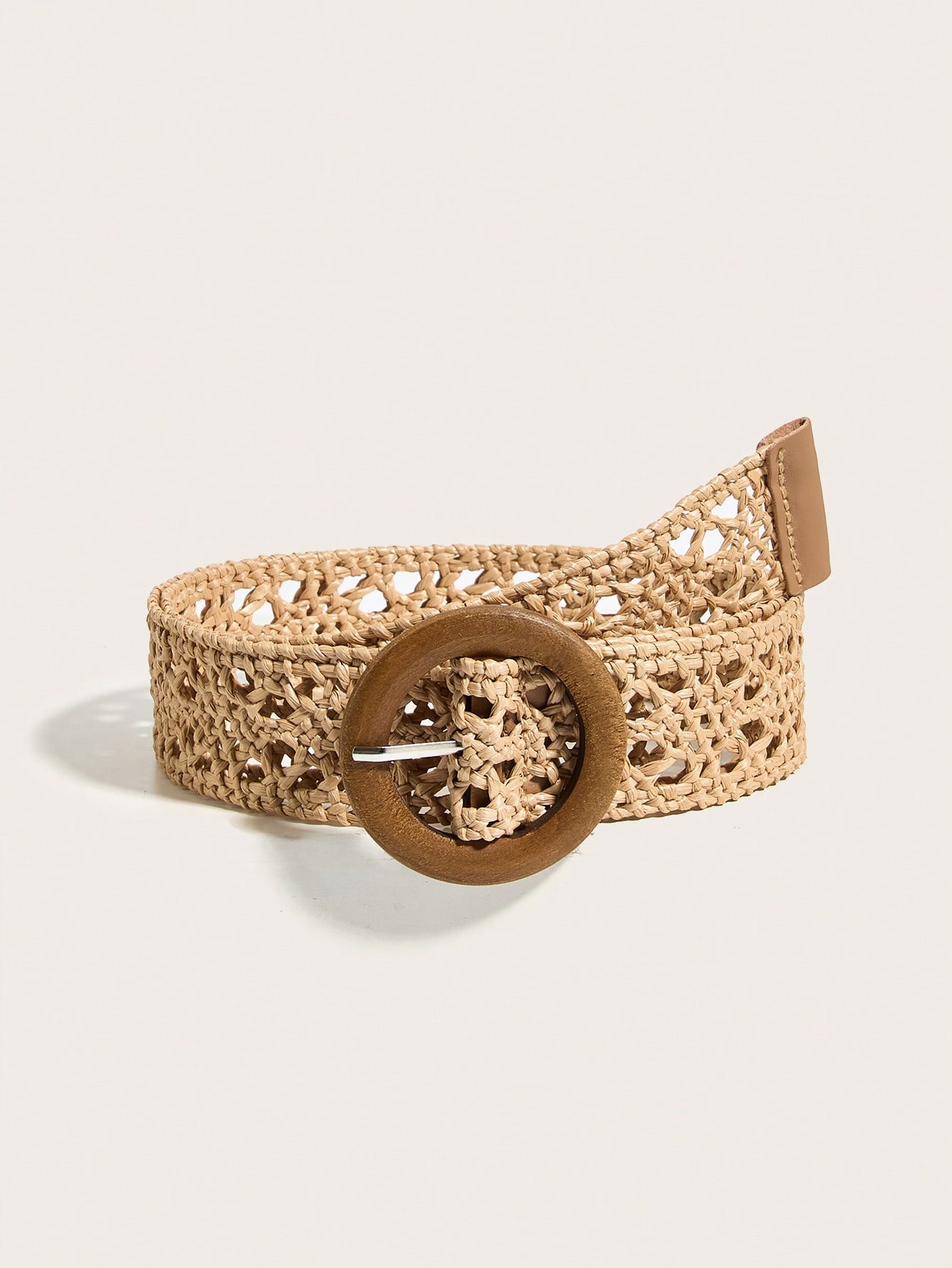 Straw woven belt