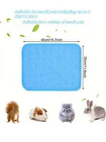 Almohadilla de enfriamiento de lujo de verano para conejos, hámsters y ratones - Muy transpirable, autoenfrianfre, lavable, duradera - Azul, rosa, opciones de almohadilla para dormir de mascotas con almohadilla de hielo