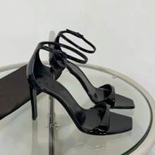 Nouvelles sandales d'été à talons hauts et bout carré à bride unique pour femmes