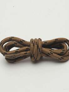 120cm Dual-Color Diagonal Striped Round Shoelaces, Suitable For Outdoor, Travel, Hiking Shoes, Boots, Chunky Sneakers