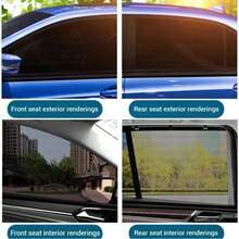 This 4-Piece Set Of High-End Window Sunshade Mesh Screens Offers UV Protection And Privacy Protection. The Universal Design Is Suitable For Various Vehicle Models And Enhances The Comfort Inside The Car - Black - View 7
