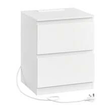 KAILYN Collection - Nightstand With Charging Station, Bedside Table With Drawers, Side End Table, 2 AC Outlets, 2 USB Ports, For Living Room, Bedroom, Study, Cloud White - UK Plug(220-240V) - View 6